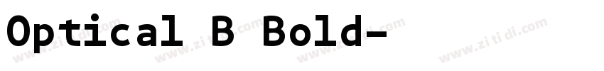 Optical B Bold字体转换